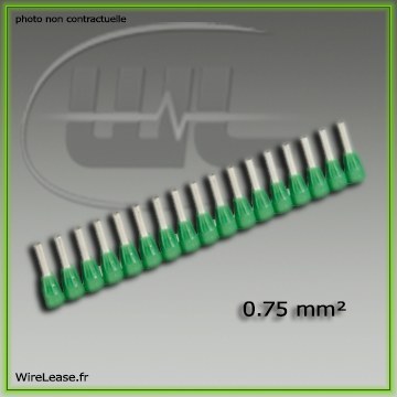 Embouts de fin de cablage 0.75 mm²